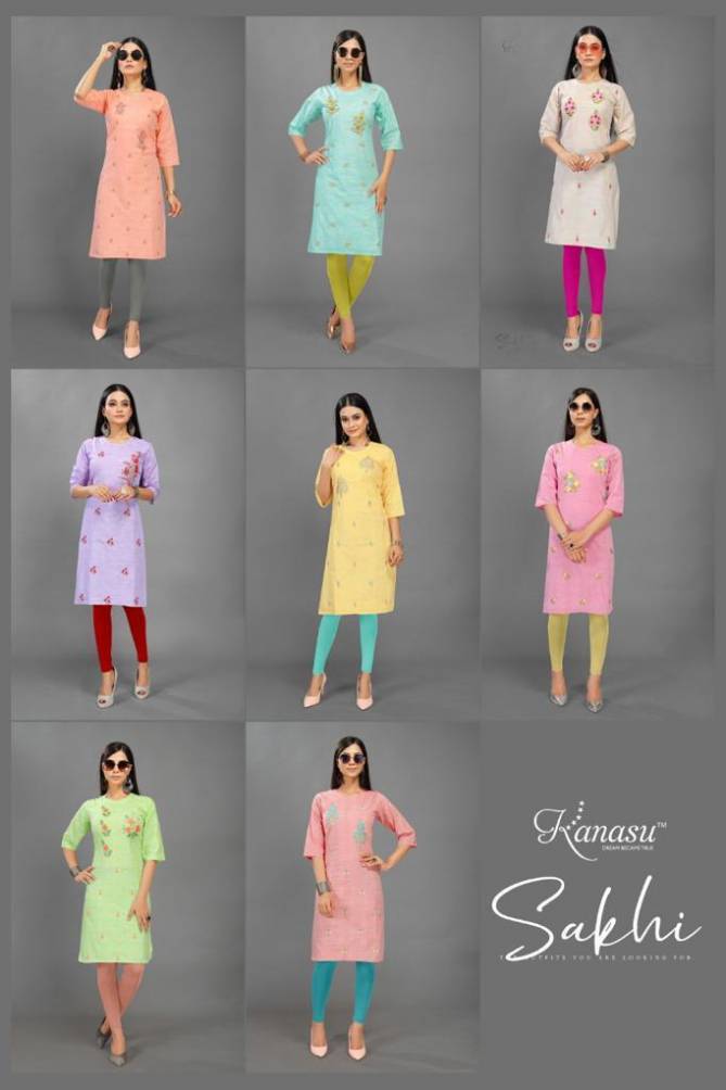 Kanasu Sakhi Latest Regular Wear Khadi Printed Kurti Collection